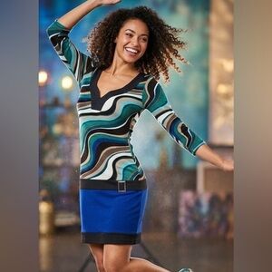 Groovy Coco & Tashi Mod Print
Mini Dress - Size Small